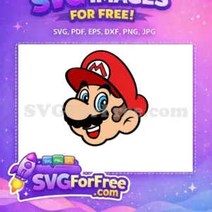 Free Cheerful Expression Free Plumber Portrait Mario Free SVG
