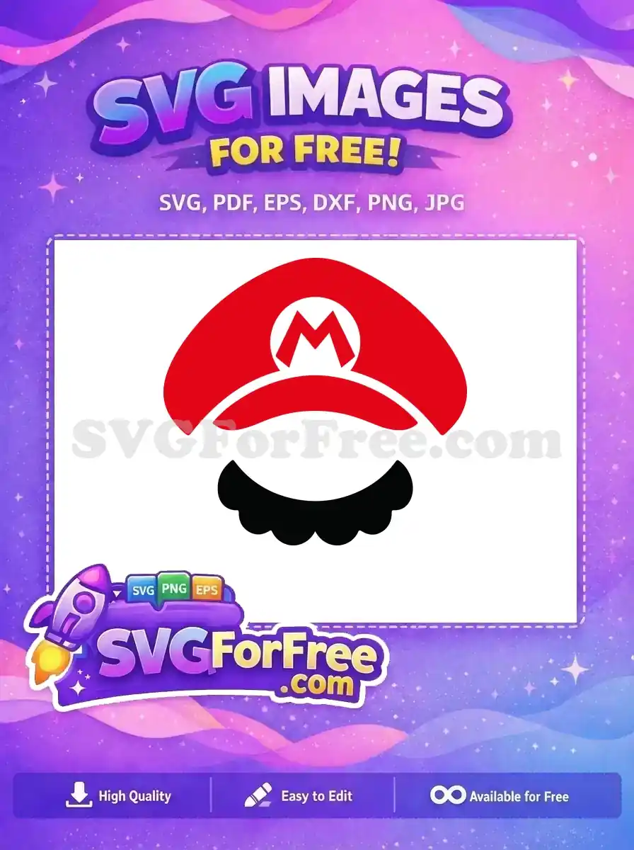 Free Red Hat Free Mustache Mario Free SVG