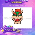 Free Bowser Angry Expression Free Red Eyes Mario Free SVG - Instant Download