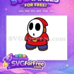 Free Surprised Masked Character Free Red Robe Mario Free SVG - Instant Download
