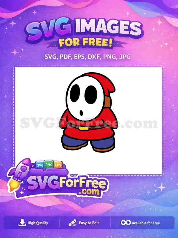Free Surprised Masked Character Free Red Robe Mario Free SVG