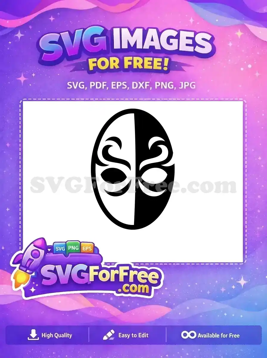 Free Mask Style Free Yin Yang Silhouette Art Free SVG
