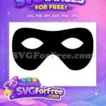 Free Black Mask Silhouette Free Costume Party Prop Free SVG - Instant Download