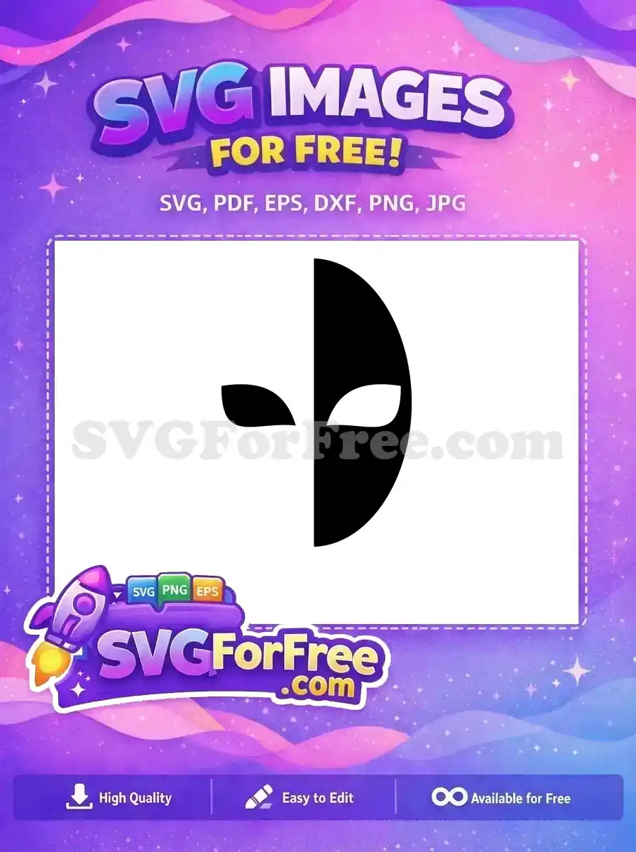 Free Black White Mask Free Superhero Deadpool Free SVG