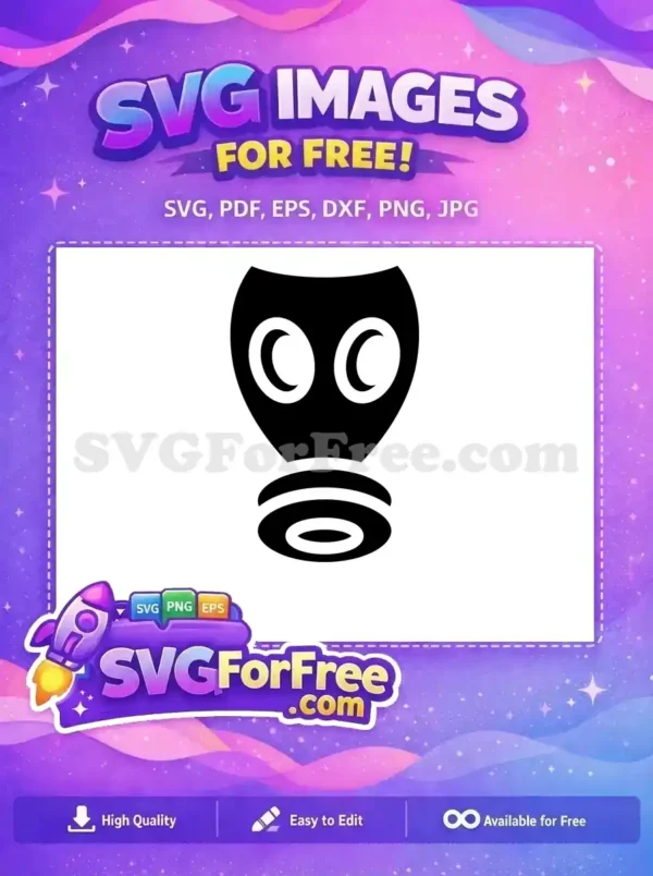 Free Black Mask Free Rounded Eyes Category 1 Free SVG