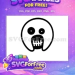Free Round Eyes Free Open Mouth Scary Ghost Free SVG - Instant Download