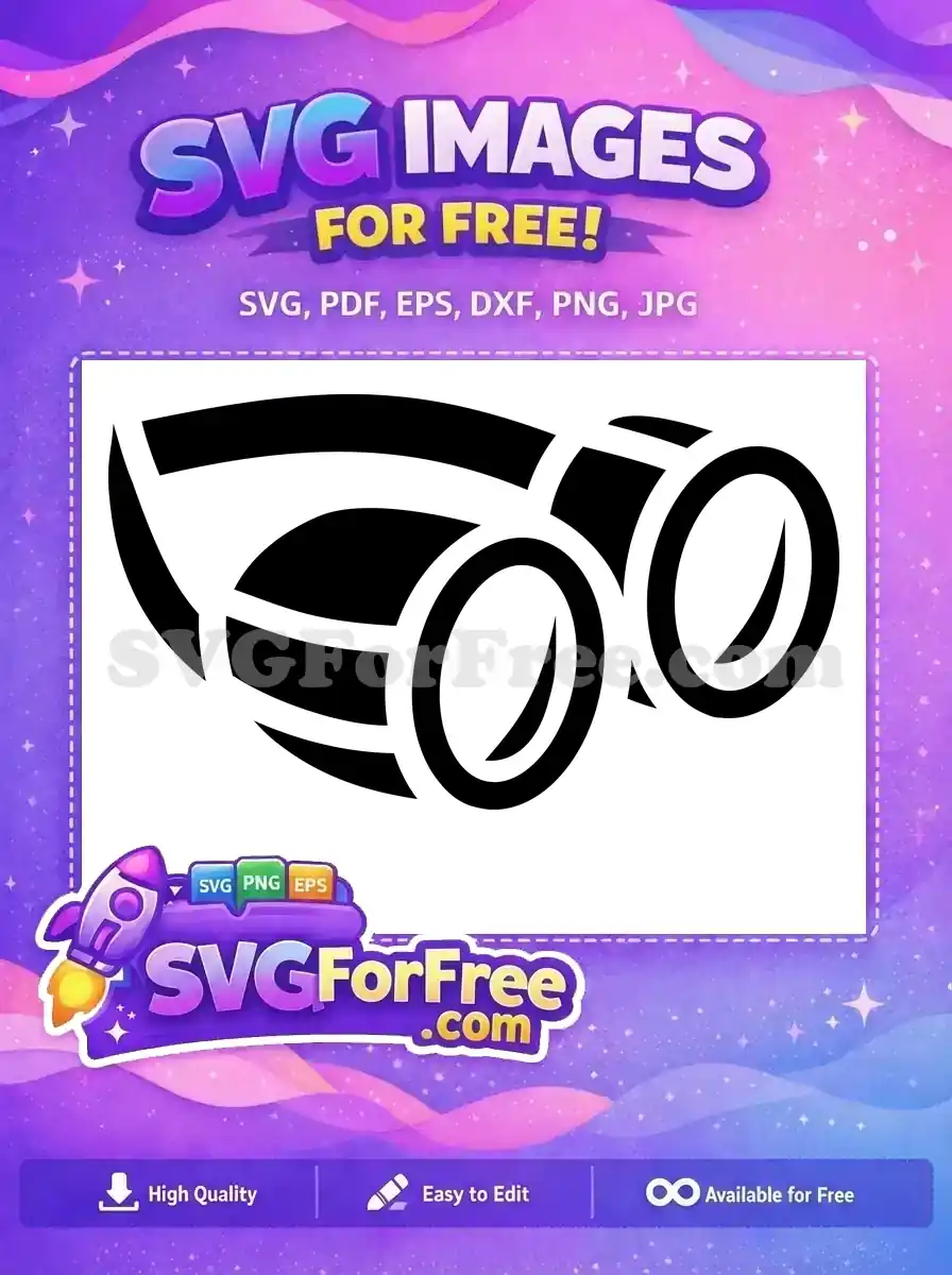 Free Black Binoculars Free Spy Glasses Category 1 Free SVG