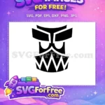 Free Sharp Teeth Free Angry Eyes Character Mask Free SVG - Instant Download