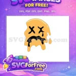 Free Drip Style Free Melting Face Smiley Free SVG - Instant Download