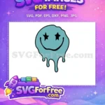 Free Star Eyes Turquoise Free Melting Design Free SVG - Instant Download