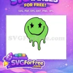 Free Star Eyes Free Melting Green Smiley Free SVG - Instant Download
