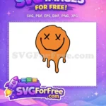 Free Orange Dead Eyes Free Dripping Face Halloween Free SVG - Instant Download