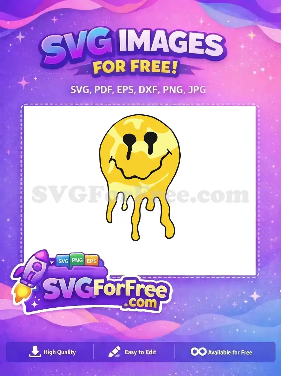 Free Dripping Eyes Free Smirking Face Melting Free SVG