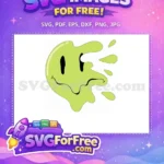 Free Dripping Acid Smiley Free Melting Face Groovy Free SVG - Instant Download