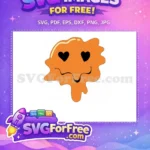 Free Orange Heart Eyes Free Melting Face Character Free SVG 2 - Instant Download