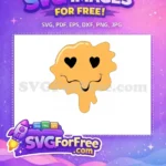 Free Melting Heart Eyes Free Yellow Smiley Face Free SVG - Instant Download