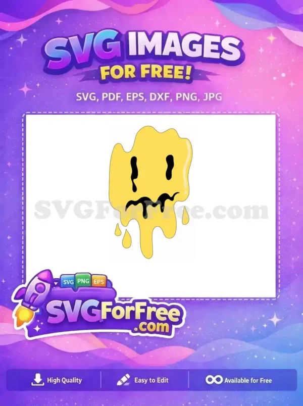 Free Dripping Eyes Free Melting Smile Smiley Free SVG