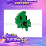 Free Dripping Green Free Acid Smiley Face Halloween Free SVG - Instant Download