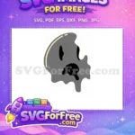 Free Gray Dripping Smile Free Creepy Face Halloween Free SVG - Instant Download