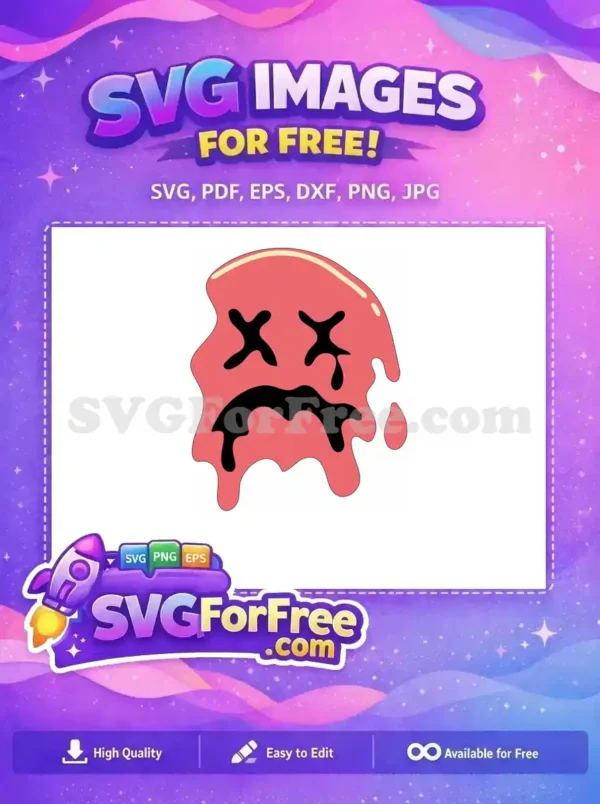 Free Dripping Eyes Free Melting Face Character Free SVG