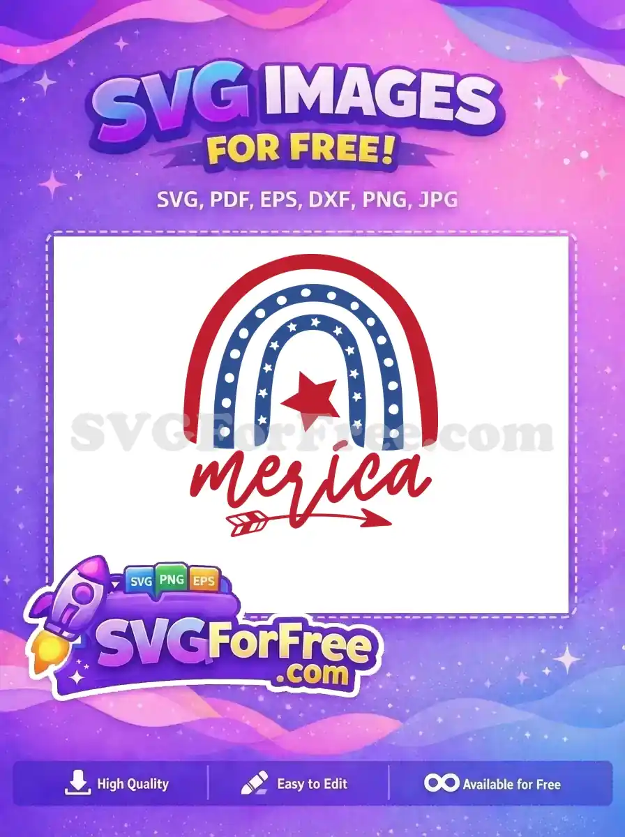 Free Red White Blue Rainbow Free America Arrow Free SVG