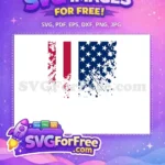 Free Splatter Border Free Patriotic Stars Memorial Day Free SVG - Instant Download