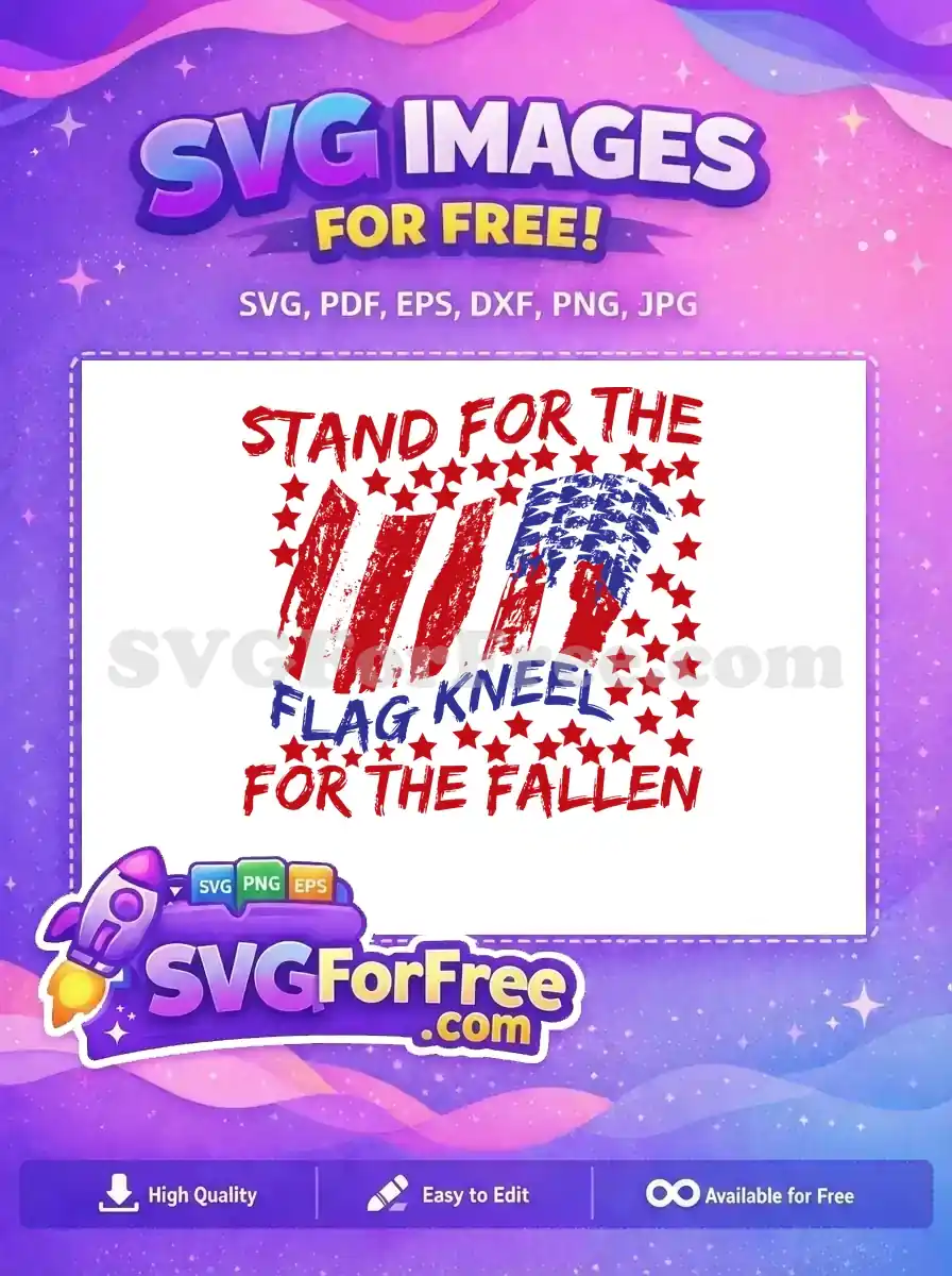 Free Distressed Flag Free Stand Kneel Memorial Free SVG