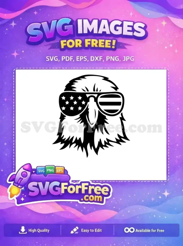Free American Flag Sunglasses Free Patriotic Bald Eagle Memorial Day Free SVG