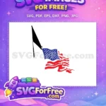Free Waving Flag Free Patriotic Memorial Day Free SVG - Instant Download