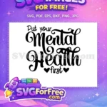 Free Mental Health Free Positive Affirmations Motivational Free SVG 1 - Instant Download