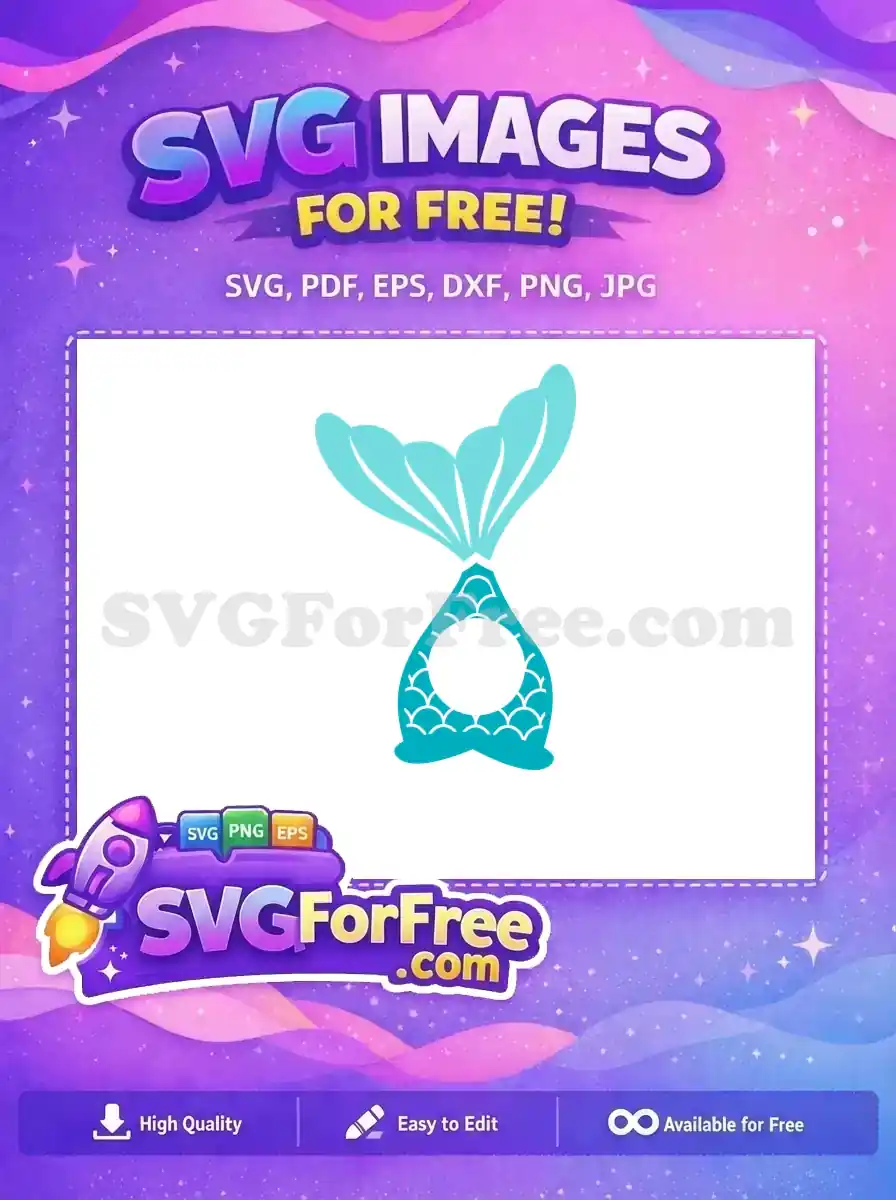 Free Turquoise Mermaid Tail Free Silhouette Disney Free SVG