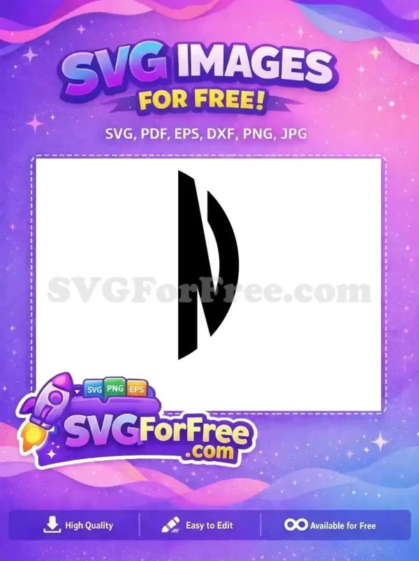 Free Silhouette Fin Free Minimalist Little Mermaid Free SVG