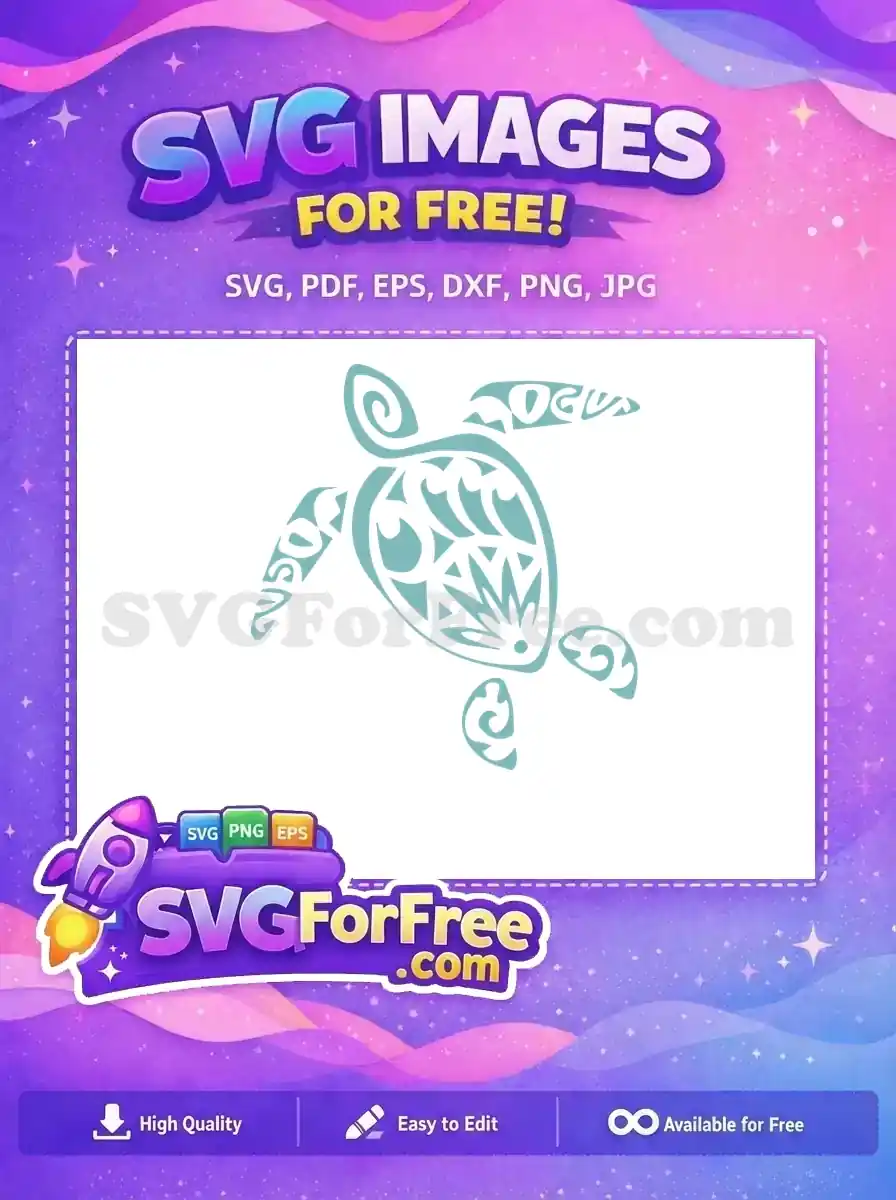 Free Turquoise Sea Turtle Free Tribal Pattern Finding Nemo Free SVG