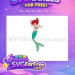 Free Smiling Ariel Free Flowing Red Hair Little Mermaid Free SVG 4 - Instant Download