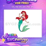 Free Smiling Ariel Free Red Hair The Little Mermaid Free SVG 4 - Instant Download