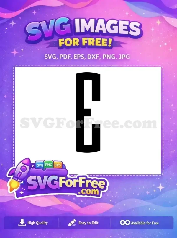 Free Letter E Free Alphabet Initial Little Mermaid Free SVG