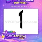 Free Number One Free Simple Silhouette Little Mermaid Free SVG - Instant Download