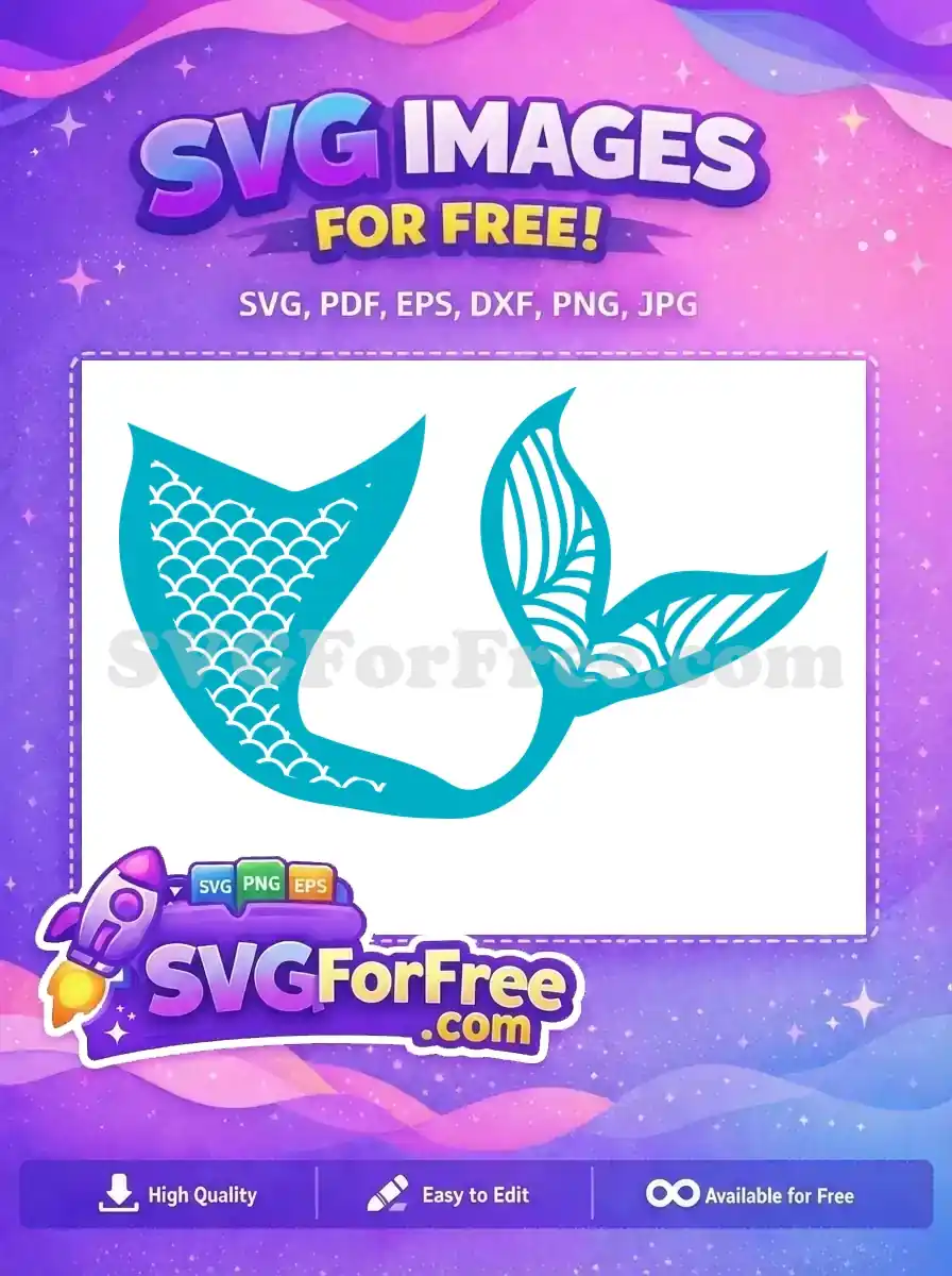 Free Teal Mermaid Scale Free Leaf Pattern Ocean Free SVG