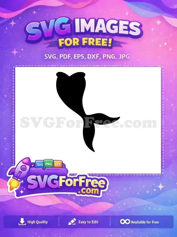 Free Silhouette Mermaid Free Tail Silhouette Free SVG