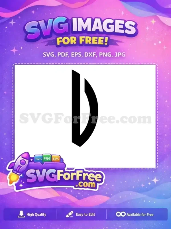 Free Letter D Initial Free Monogram Simple Free SVG