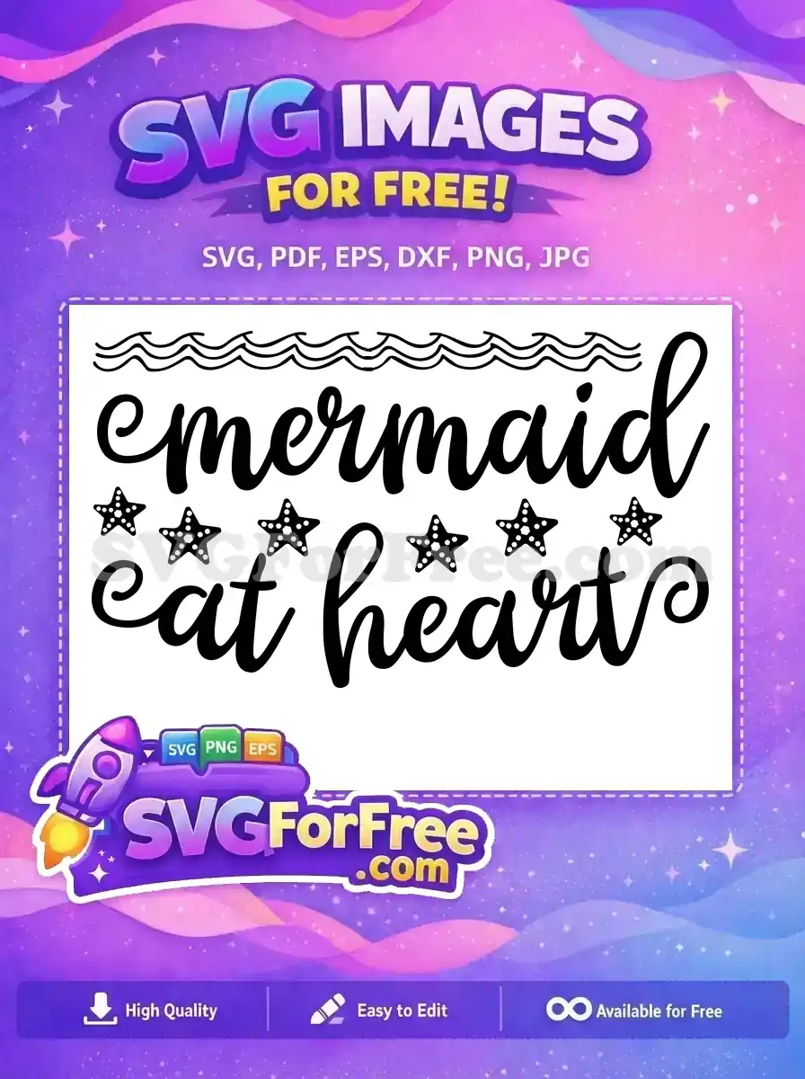 Free Ocean Waves Free Starfish Mermaid at Heart Free SVG