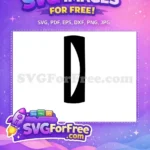 Free Black and White Free Simple Shape One Free SVG - Instant Download