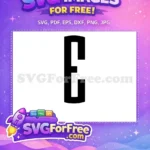 Free Letter E Initial Free Alphabet Simple Free SVG - Instant Download