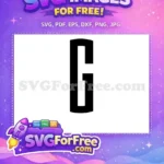 Free Letter G Initial Free Bold Monogram Free SVG - Instant Download