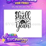 Free Cute Mermaid Free Silhouette Style Little Mermaid Free SVG - Instant Download