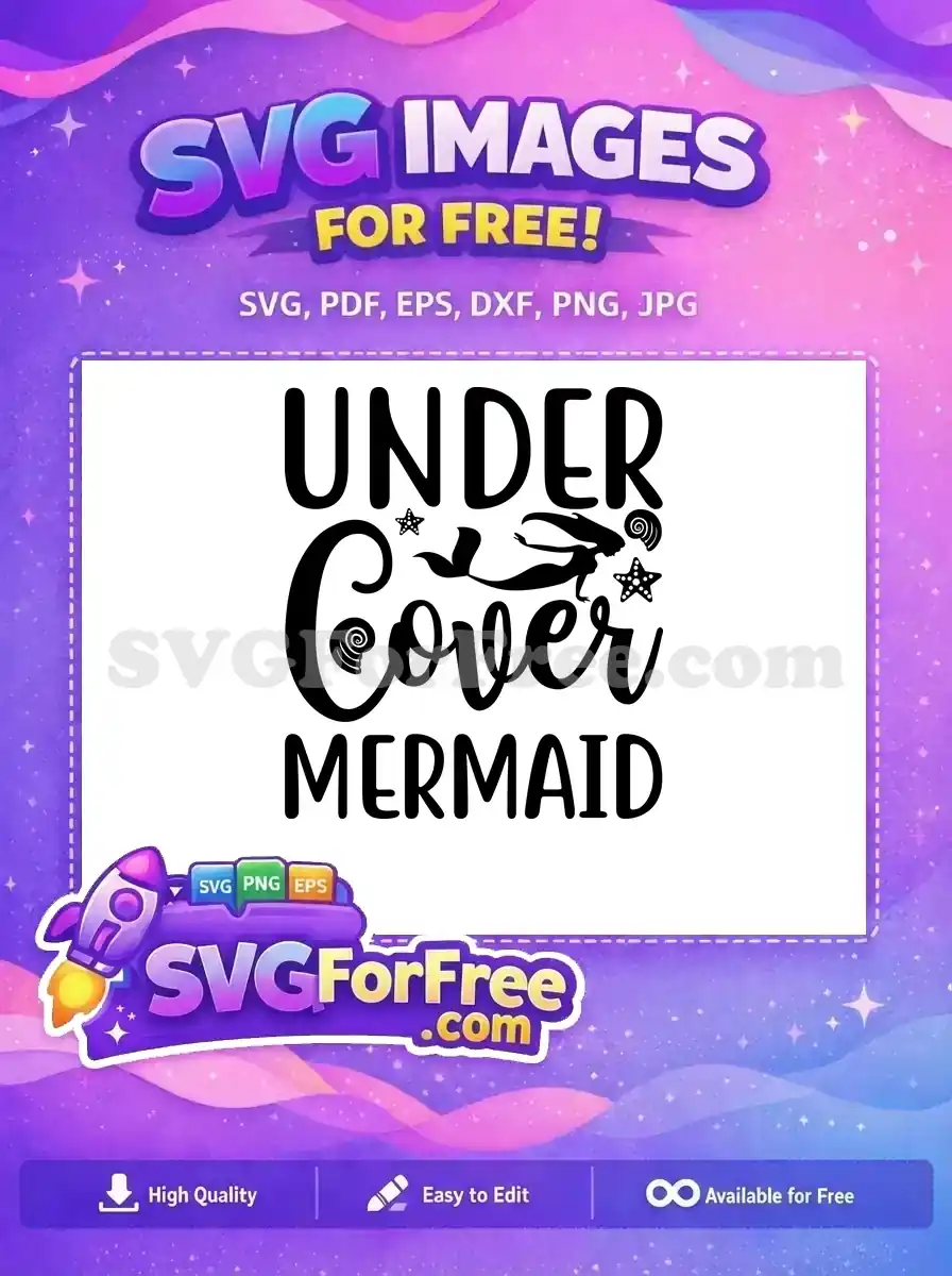 Free Cute Mermaid Free Happy Mermaid Underwater Free SVG