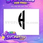 Free Abstract Curve Free Initial H Letter Free SVG - Instant Download