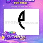 Free Initial E Free Monogram Simple Alphabet Free SVG - Instant Download