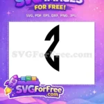 Free Number One Free Black Silhouette Simple Free SVG - Instant Download