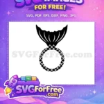 Free Ringed Scale Free Tail Mermaid Silhouette Free SVG - Instant Download
